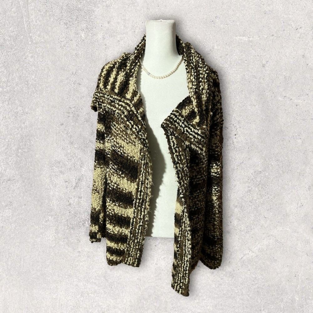 600 West Woman’s Cardigan Brown Striped Size Medium
